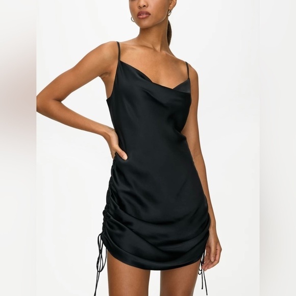 ARITZIA Wilfred Only Ruched Slip Dress NWT - Picture 3 of 14